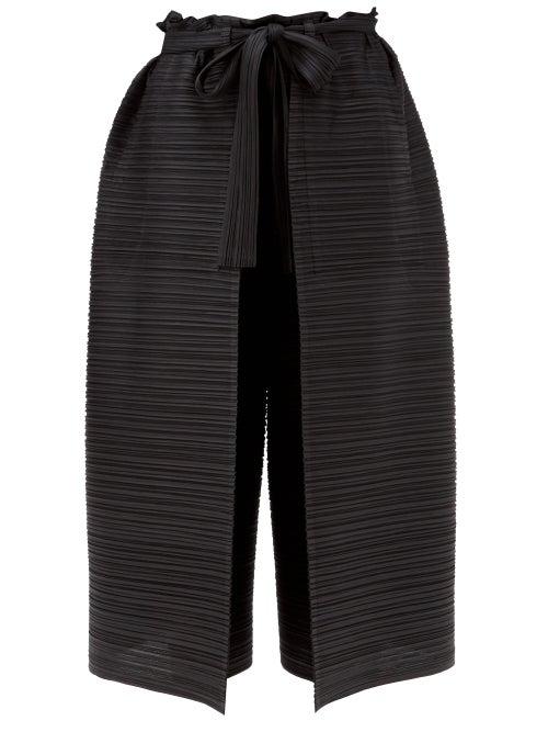 Matchesfashion.com Pleats Please Issey Miyake - Thicker Bounce Technical-pleated Culottes - Womens - Black
