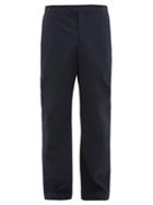 Matchesfashion.com Deveaux - Technical-cloqu Straight-leg Trousers - Mens - Navy