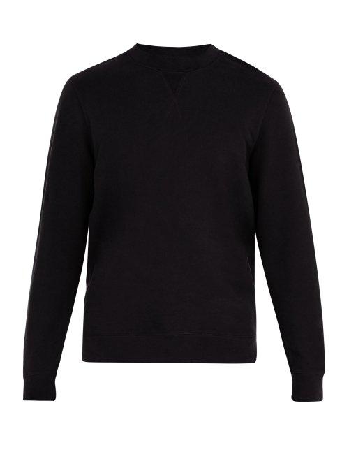 Matchesfashion.com Sunspel - Crew Neck Cotton Sweatshirt - Mens - Black