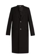 Matchesfashion.com Lanvin - Contrast Stitching Wool Twill Coat - Mens - Black