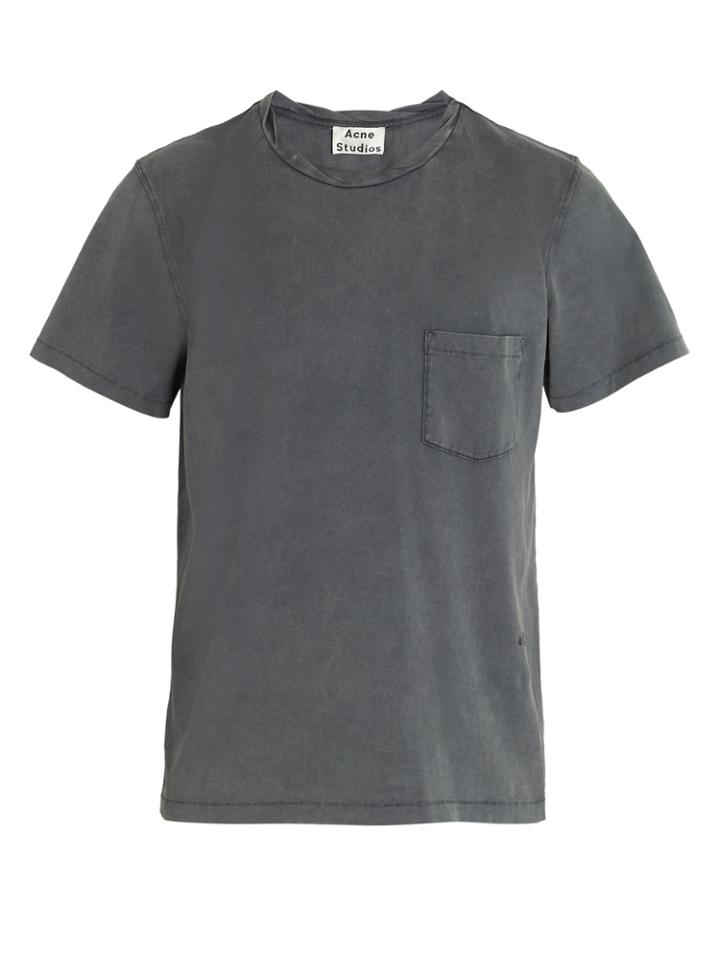 Acne Studios Jude Twisted-ribbed Crew-neck Cotton T-shirt
