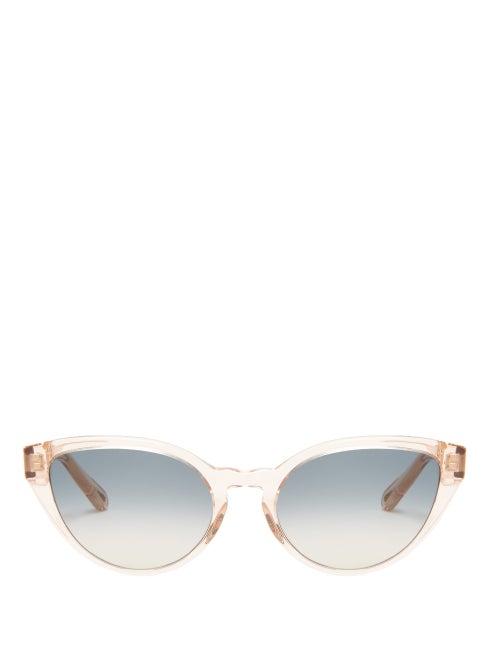Matchesfashion.com Chlo - Willow Cat-eye Acetate Sunglasses - Womens - Light Pink