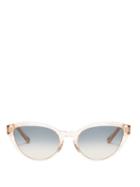 Matchesfashion.com Chlo - Willow Cat-eye Acetate Sunglasses - Womens - Light Pink