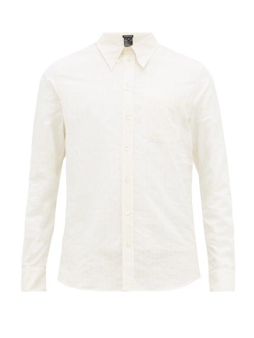 Matchesfashion.com Ann Demeulemeester - Striped Cotton Shirt - Mens - Cream
