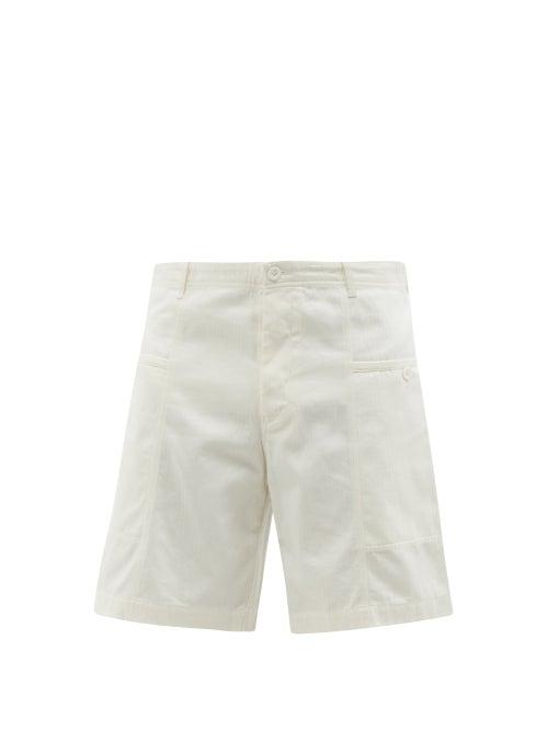 Smr Days - Calangute Cotton Herringbone-twill Shorts - Mens - Cream