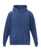 Les Tien - Brushed-back Cotton Hooded Sweatshirt - Mens - Blue