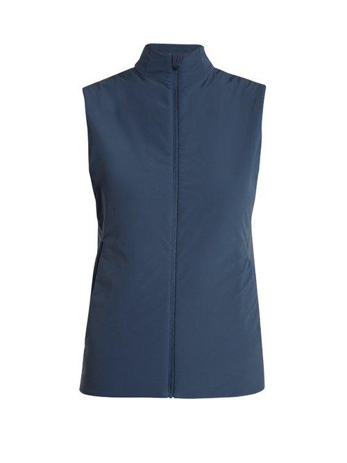 Matchesfashion.com Aeance - Water Repellent Padded Performance Gilet - Womens - Blue