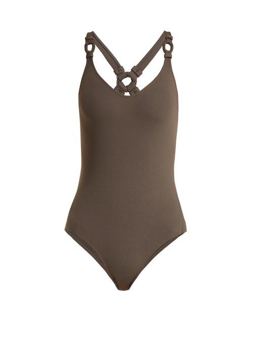 Matchesfashion.com Eres - Overlay Cross Back Swimsuit - Womens - Grey