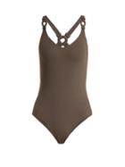 Matchesfashion.com Eres - Overlay Cross Back Swimsuit - Womens - Grey