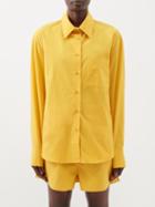 The Frankie Shop - Lui Patch-pocket Cotton-poplin Shirt - Womens - Yellow Gold