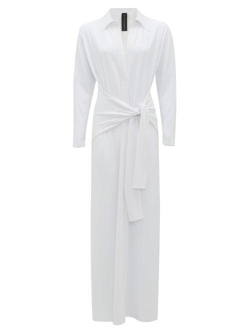 Matchesfashion.com Norma Kamali - Tie-waist Shirt Dress - Womens - White