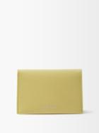 Acne Studios - Foldover Leather Cardholder - Womens - Light Green