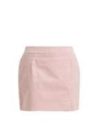 Matchesfashion.com Bella Freud - Alexa Velvet Mini Skirt - Womens - Light Pink