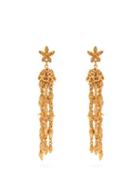 Matchesfashion.com Oscar De La Renta - Shell Beaded Tassel Drop Earrings - Womens - Gold