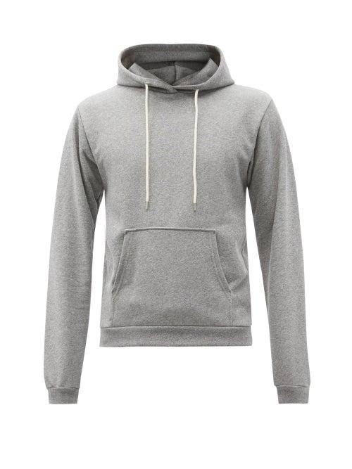 Matchesfashion.com John Elliott - Beach Cotton-blend Jersey Hooded Sweatshirt - Mens - Dark Grey