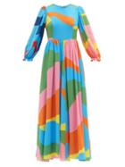 Matchesfashion.com Staud - Viola Capri Abstract-print Maxi Dress - Womens - Multi