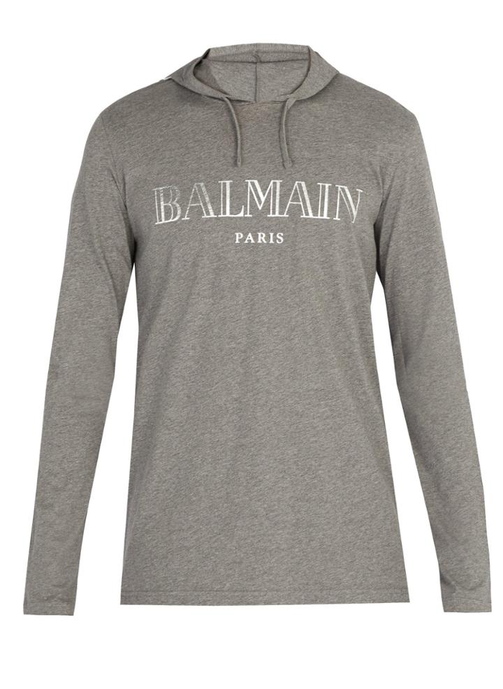 Balmain Logo-print Hooded Sweatshirt
