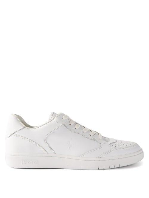 Polo Ralph Lauren - Court Lux Leather Trainers - Mens - White