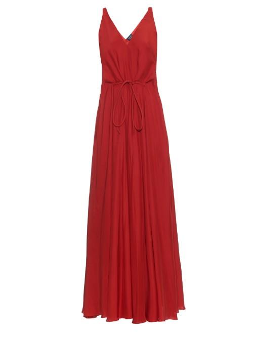 Lanvin V-neck Silk Gown
