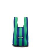 Matchesfashion.com Lastframe - Stripe Rib-knitted Tote Bag - Womens - Green Multi