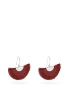 Matchesfashion.com Isabel Marant - Fan Leather Earrings - Womens - Red