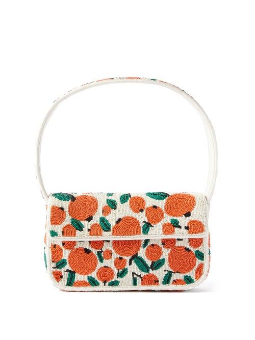 Staud - Tommy Beaded Shoulder Bag - Womens - Orange Multi