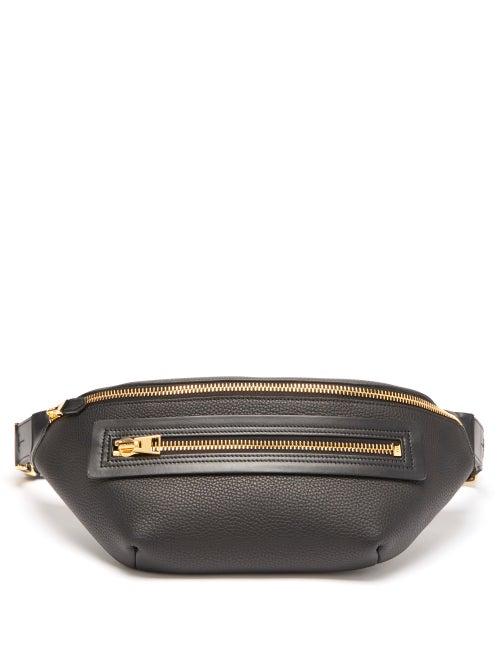Mens Bags Tom Ford - Buckley Grained-leather Belt Bag - Mens - Black