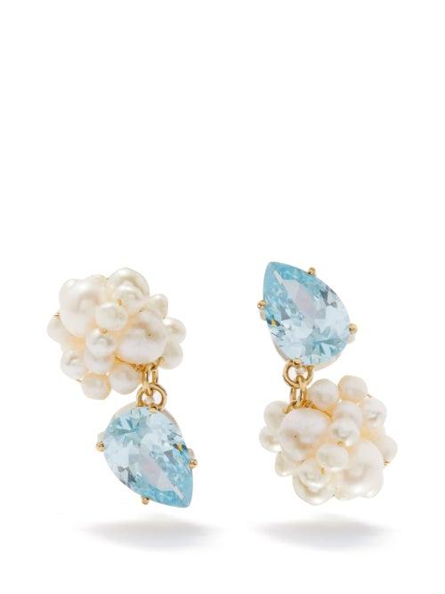 Completedworks - Dark Paradise Pearl & 14kt Gold-vermeil Earrings - Womens - Pearl