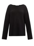 Matchesfashion.com Another Tomorrow - Boat-neck Organic-cotton Sweater - Womens - Black