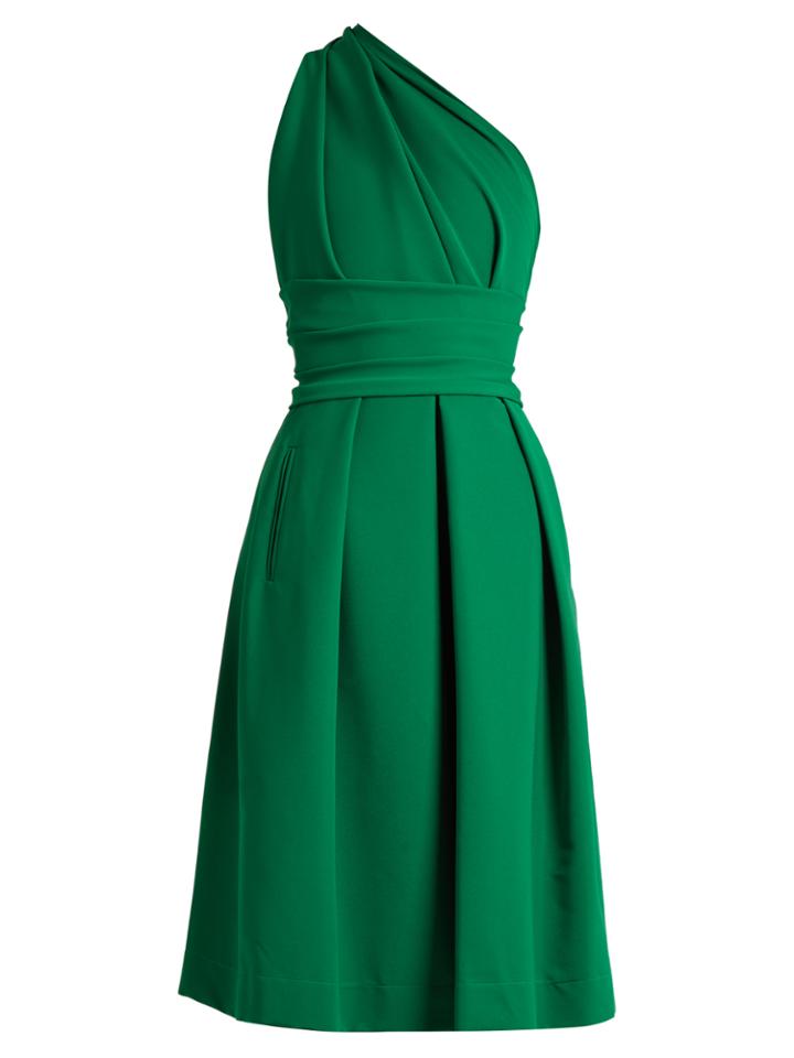 Preen By Thornton Bregazzi Athena One-shoulder Stretch-cady Dress