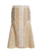 Jonathan Simkhai Eyelet-embellished Macram-lace Skirt