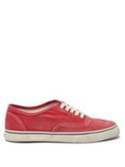 Ladies Shoes Re/done - 70s Canvas Trainers - Womens - Red