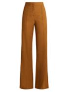 Diane Von Furstenberg High-rise Wide-leg Linen-blend Trousers