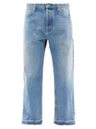 Matchesfashion.com Valentino - Patchwork Mid-rise Straight-leg Jeans - Mens - Blue