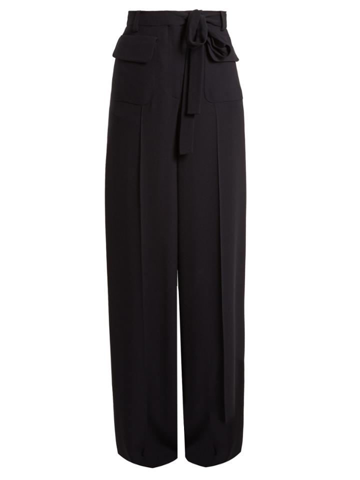 Valentino Wide-leg Crepe Trousers