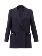 Matchesfashion.com Blaz Milano - Resolute Double-breasted Wool Suit Jacket - Womens - Navy