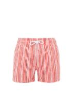 Matchesfashion.com Apnee - Rayures Striped Swim Shorts - Mens - Red