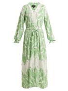 Saloni Ali Fern-print Silk Crepe De Chine Dress