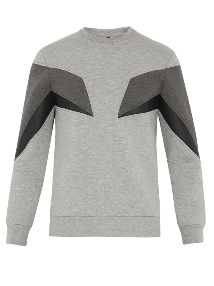 Neil Barrett Geometric-panel Stretch-neoprene Sweatshirt