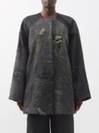 By Walid - Jackie 1920s Silk And Wool Jacket - Womens - Green