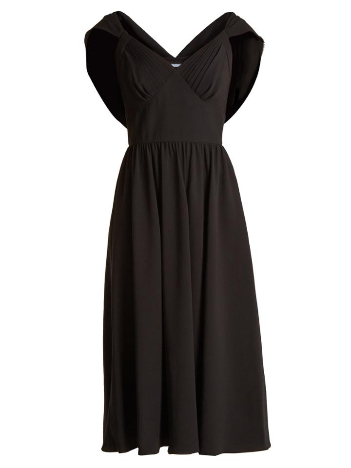 Prada Cowl-back Crepe Dress