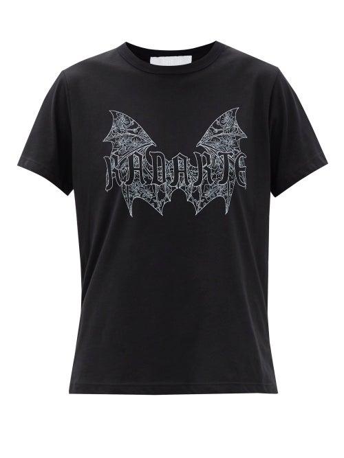 Matchesfashion.com Rodarte - X Jess Rotter Dracula-print Jersey T-shirt - Womens - Black