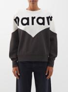 Isabel Marant Toile - Houston Logo-flocked Jersey Sweatshirt - Womens - Black