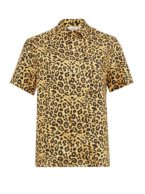 Matchesfashion.com Umit Benan B+ - Chest-pocket Leopard-print Silk Shirt - Womens - Animal