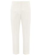 Matchesfashion.com Alexander Mcqueen - High-rise Wool-blend Crepe Cigarette Trousers - Womens - Ivory