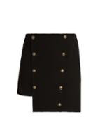 Versus Versace Asymmetric Crepe Mini Skirt