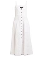 Saloni Fara Broderie-anglaise Cotton Midi Dress