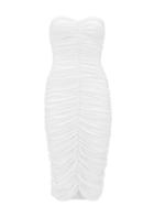 Matchesfashion.com Norma Kamali - Ruched Strapless Jersey Dress - Womens - White