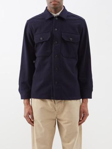 Polo Ralph Lauren - Flap-pocket Wool-blend Overshirt - Mens - Navy