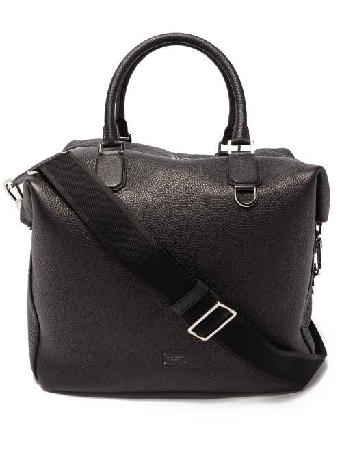 Dolce & Gabbana - Grained Leather Holdall - Mens - Black